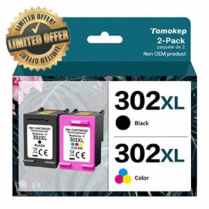 Tomokep Remanufactured 302XL Ink Cartridges Replace for HP 302 Ink Cartridges Combo pack
