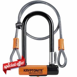 Kryptonite Evolution Mini-7 Bicycle U-Lock w/ 4’ KryptoFlex™ Double Loop Cable