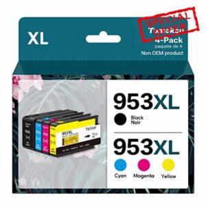 Tomokep Replacement for HP 953XL Ink Cartridges Multipack with Newest Chip for 953 XL Compatible for HP Officejet Pro 7740 8218 8710 8715 8718 8719 8720 8725 8730 8740(Black