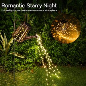 Solar Powered Fairy Lights with 90 LED Waterproof Metal Large Hanging Outside Decorations for Patio Yard Pathway Garden Gifts(with Bracket)