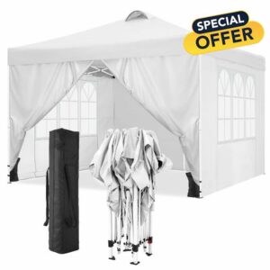 Tooluck 3x3 Pop Up Gazebo Patio Pop Up Instant Shelter Beach Gazebo