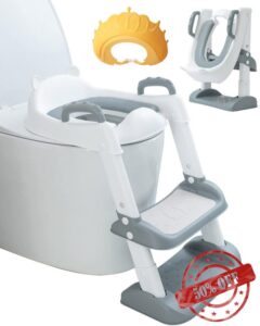Trongle Potty Training Toilet Seat with Ladder for Toddler
