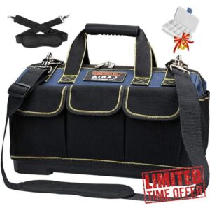 AIRAJ Tool Bag Organiser Hard Bottom 42 * 23 * 29cm/ 16-Inch