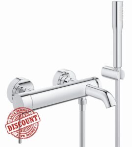 GROHE Essence Wall-Mounted Bath Tap with Shower Set (35 mm Ceramic Cartridge