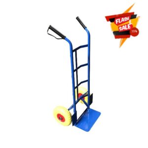 G-Rack Steel Sack Truck - High Back Steel Sack Barrow with Anti Puncture Tyres - 35 x 40 x 130 cm - Heavy Duty Trolley for Lifting