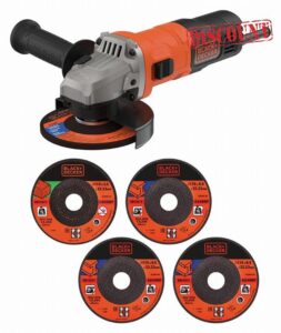 BLACK+DECKER 710 W Grinder Power Tool 115 mm with 5 Cutting Discs