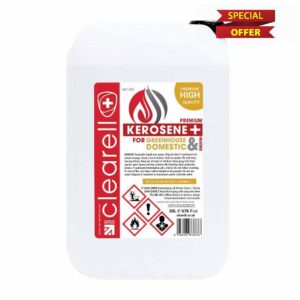 Clearell 20L | Pack of 5 | 100 Litres Premium Quality Kerosene Paraffin Heater Heating Oil Fuel | Compliant to BS2869C2