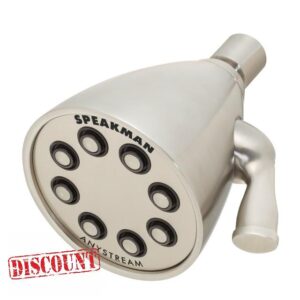 Speakman S-2251-BN Signature Icon Anystream High Pressure Adjustable Solid Brass Shower Head