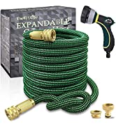 TheFitLife Expandable Garden Hose Pipe - Triple Core Latex and Solid Metal Fittings 8 Pattern Spr...