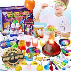 UNGLINGA 70 Lab Experiments Science Kits for Kids Age 4-6-8-12 Educational Scientific Toys Gifts for Girls Boys