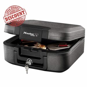 MASTER LOCK Fireproof Security Safe [Fire & Water resistant] [Medium] - LCHW20101 - For A4 Documents