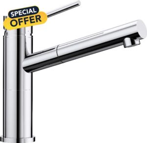 Blanco 518413 Alta-S-F - Chrome Kitchen Sink tap which is Mount Under The Window with a Pull-Out spout Alta-S-F-chrome-518413