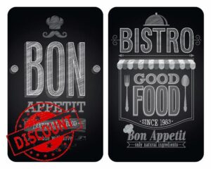 WENKO Universal Cover Plates Bon Appetit-Set of 2