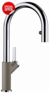 Blanco 521376 Carena-S Vario - Tartufo/Chrome Kitchen Sink tap with a Pull-Out spout Vario-tartufo/chrome-521376