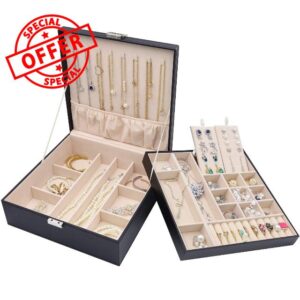 ProCase Jewellery Box Organiser for Necklace Earrings Bracelets Rings Accessories