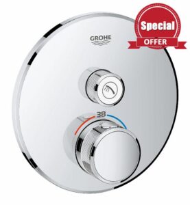 GROHE 29118000 | Grohtherm SmartControl Thermostat Concealed | Round | 1 Valve