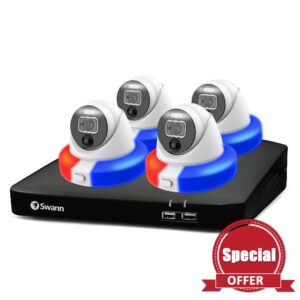 Swann Security CCTV DVR8-4680 1080p / 1TB including 4x PRO-1080DER Dome Enforcer Analogue CCTV Cameras