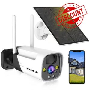 BEENOCAM 3MP 2K Security Cameras Wireless Outdoor 15000mAh Solar Security Camera for Home Security
