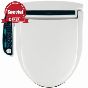 BidetMate 2000 Series Electronic Smart Toilet Seat with Side Panel - Fits Round Seats - White