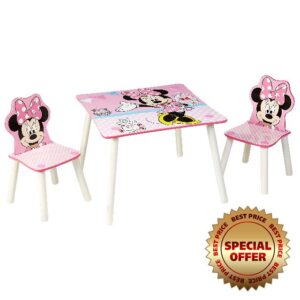 Disney Minnie Mouse Kids Table and 2 Chair Set by HelloHome