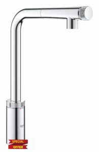 GROHE Minta SmartControl - Kitchen Tap with Pull-Out Spray Head (High L-Spout t