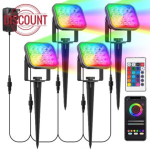 NATPOW Garden Lights Mains Powered