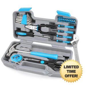 Hi-Spec 40 Piece Home & Office Tool Kit Set. Easy DIY & Repairs with All Purpose General Hand Tools in a Compact Carry Case