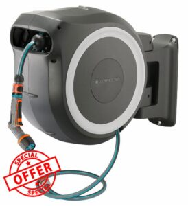 Wand-Schlauchbox Rollup L (wei&szlig;) 30 m: mit ecoPulse Spritze