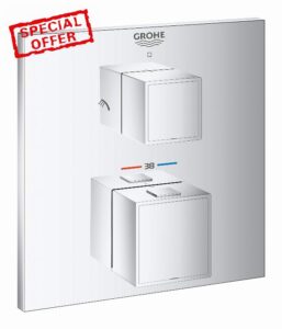 Grohe Grohtherm Cube 24154000 Thermostatic Shower Mixer Tap with Integrated 2-Way Diverter Chrome