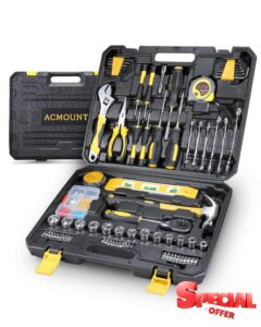 Acmount Tool Kit 108 Piece Home Tool Kit DIY Household Tool Sets for Home Repair and Maintenance