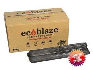 Ecoblaze Charcoal Briquettes - Ultimate BBQ and Grilling Charcoal Briquette - Restaurant Grade (Charcoal Briquettes