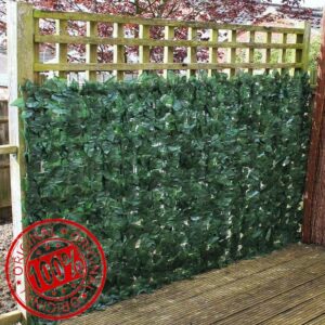 Artificial Ivy Leaf Hedge 1m x 3m Screening Panels On Roll Privacy Garden Fence