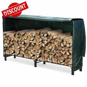 VOUNOT Firewood Log Rack with Cover