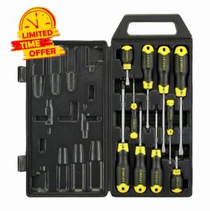 STANLEY 10 Piece Cushion Grip Screwdriver Set