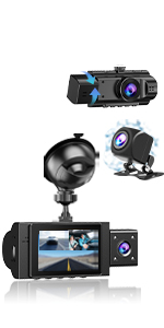 dash cam front and rear dashcam 1080p cars battery powered dash-cam rechargeable front and back