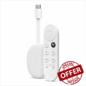 Chromecast with Google TV (HD) Snow – Streaming entertainment on your TV with voice search remote – Watch movies