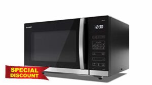 SHARP YC-QS302AU-B 30 Litre 900W Black Flatbed Solo Microwave Oven