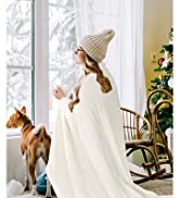 Deconovo Wearable Hoodie Blanket, Super Soft Sherap Fleece Blanket Hoodie for Winter, Blanket Hoo...