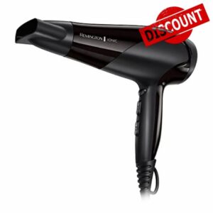 Remington D3198 Ionic Conditioning Hair Dryer for Frizz Free Styling with Diffuser and Concentrator Attachments