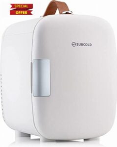 Subcold Pro4 Luxury Mini Fridge Cooler | 4 Litre / 6 Cans | AC and Exclusive USB Power Option | Portable Small Fridge for the Office