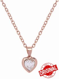 Ted Baker Hannela Crystal Heart Necklace - Rose Gold or Silver Tone Plated with Crystal