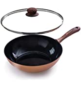 nuovva Non Stick Frying Pan – Induction Hob Saute Pan with Lid – Kitchen Saucepan Cookware – 28cm...
