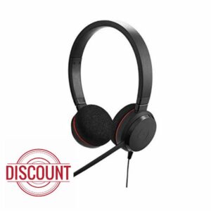 Jabra Evolve 20 UC Stereo Headset – Unified Communications Headphones for VoIP Softphone with Passive Noise Cancellation – USB-Cable with Controller – Black