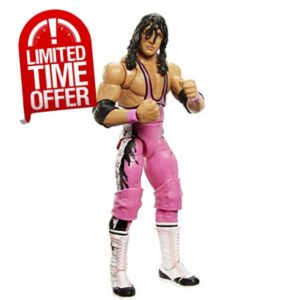 WWE Ultimate Edition Action Figure Bret “Hit Man” Hart Legends Collectible with Interchangeable Accessories