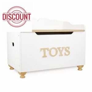 Le Toy Van - Kids Toy Box - Storage Box for Kids Toys White Wooden Toy Box - Wooden Box - Storage Box with Lid for Toddler Toys - Wooden Toy Chest - Age 3 Years +