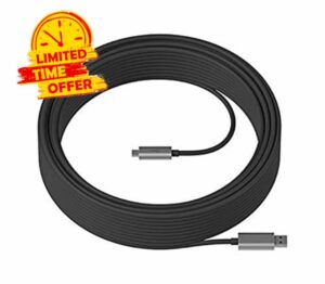 Logitech (10m) Extended-Length SuperSpeed USB 3.1Gen 2 10Gbps Cable (Graphite)