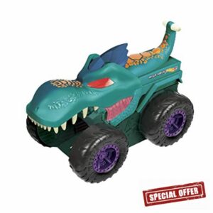 Hot Wheels Monster Trucks Car Chompin' Mega Wrex Giant Vehicle with Lights and Sound Effects