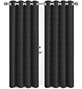 Imperial Rooms Blackout Curtains for Living Room Bedroom Eyelet Curtains & Drapes 260 GSM Embosse...