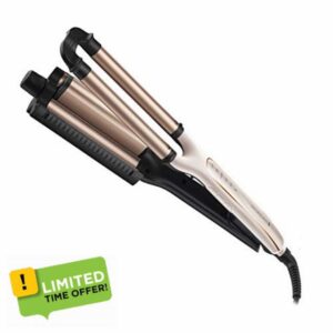 Remington Proluxe 4-in-1 Hair Waver - Deep Barrel Adjustable Hair Curler with 4 Different Style Choices and Pro+ Heathly Heat Setting - CI91AW