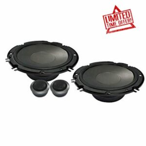 PHOENIX GOLD Z65CS Z Series 17cm 2 Way Component Car Speaker 160w-Grill Tweeter Frame and Construction Included-Shallow Mount Compact Basket Design for Easy Installatio